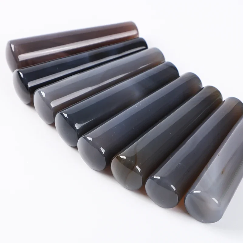 Natural Agate Pestle, Grinding Stick for Mortar Bowl, Durable Stone Grinder for Powdering Herbs Spices Seeds in Kitchen Lab