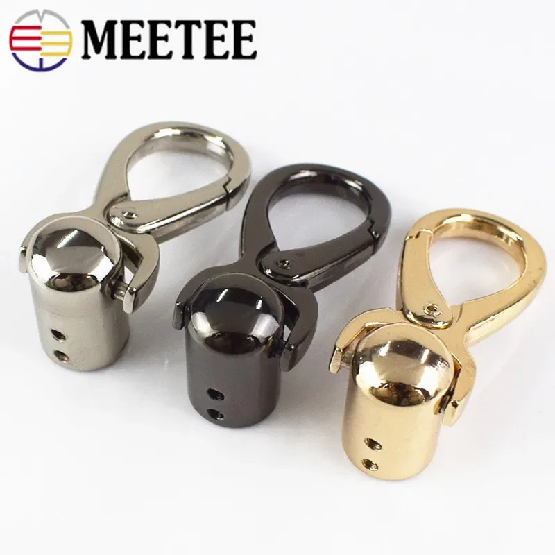 2/4/10pcs Meetee Bag Metal Buckles Tassel Cords Stopper Clasp Handbag Strap Belt Hanging Hook Buckle DIY Hardware Accessories