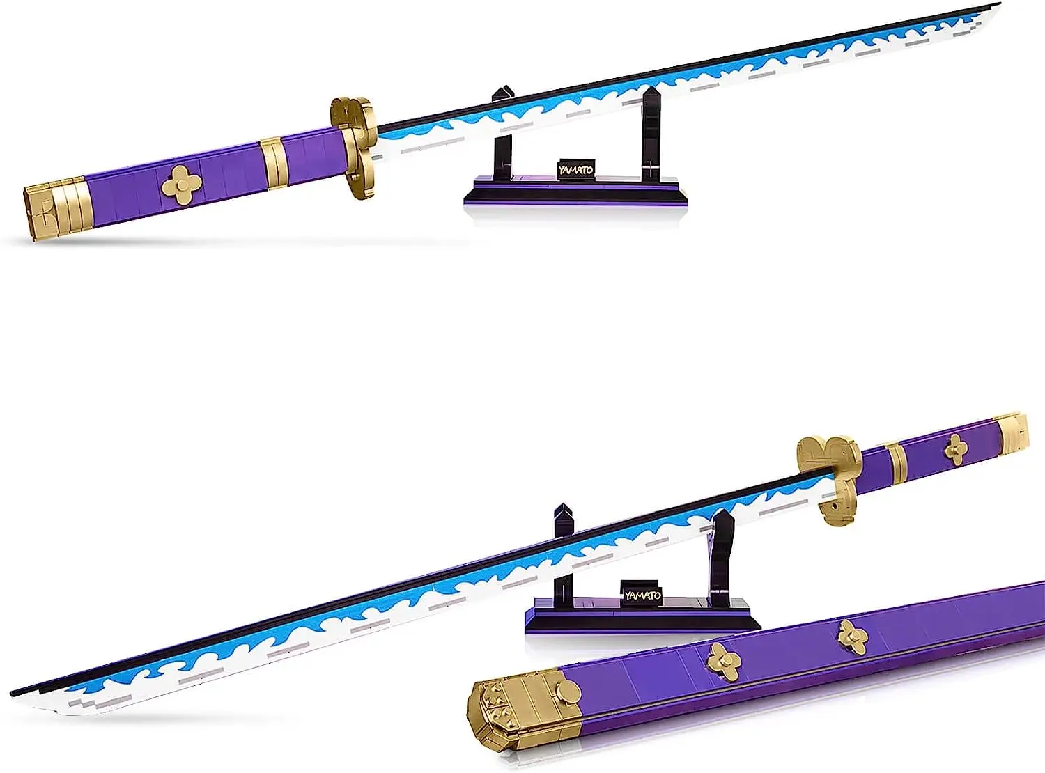 Décennie s de construction de modèle d'épée d'anime japonais pour des enfants, Roronoa Zoro, Katana de simulation de cosplay, couteau de samouraï, arme de CHRISTAO, jouets en briques