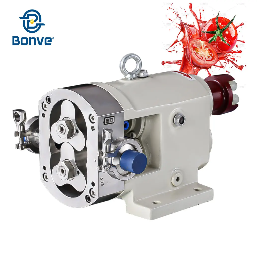 Industrial Tomato Transfer Cam Twin Rotor Lobe Pump For Paste Puree Sauce