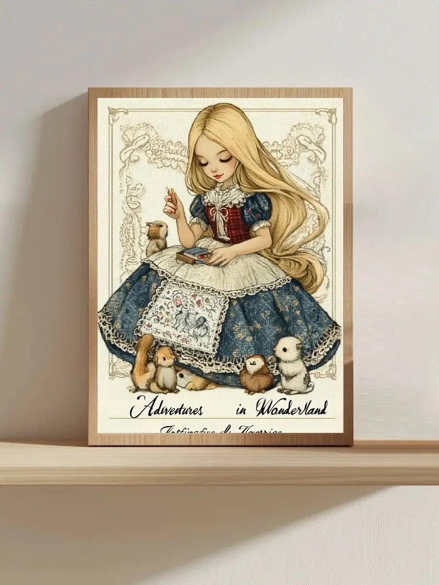 1 Stück 30x40 cm/11,8*15,74 Zoll Kreuzstich-Set für Mädchen und Liebliche Tiere, DIY-Set 11CT/14CT, Hängendes Gemälde als Geschenk – Detail 1
