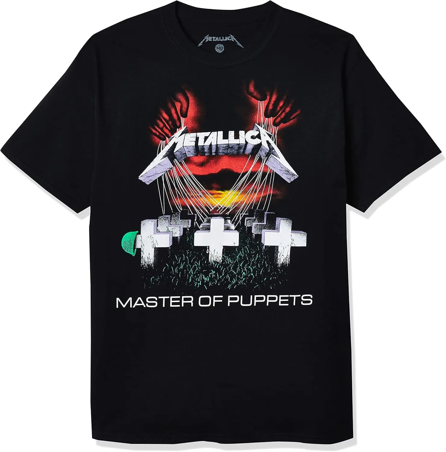 Men's Master Of Puppets T-Shirt Black 100% Cotton Trendy Y2K Short-Sleeve Tee – Soft, Quick-Drying, & Moisture-Wicking; Ideal