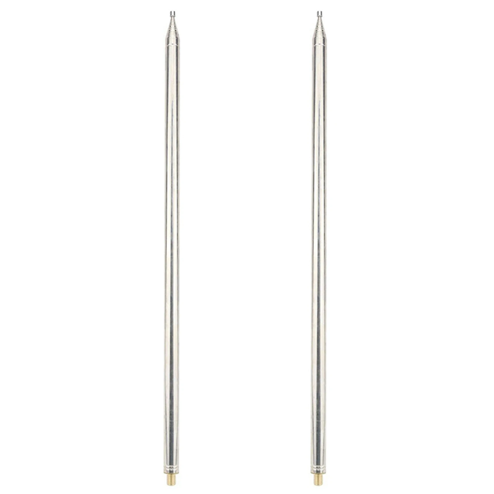 

2X Telescopic Antenna Shortwave Antenna 14 Sections 201 Stainless Steel 5.6m/18.4ft 50cm Elements M10 Thread