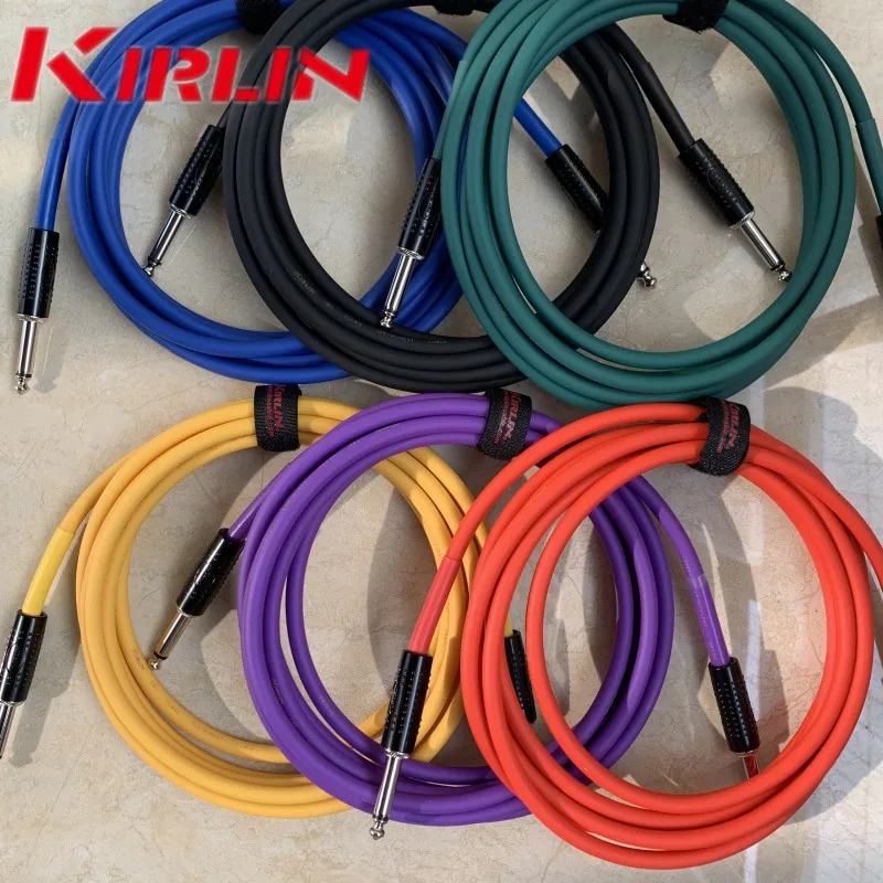 كابل كيرلين لتقليل الضوضاء للآلات الموسيقية، خط للجيتار الكهربائي والباس والطبول ومكبرات الصوت، 3 و6 و0 و5 متر، نواة نحاسية... #4