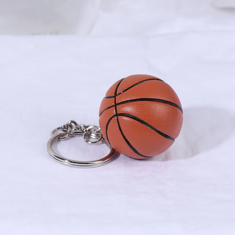 

2Pcs Basketball Keychain PU Simulated Decoration for Daily Leisure Party Office School Car Key Bag Charm
