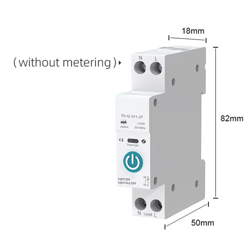 Умный автоматический выключатель TUYA Zigbee, 1P DIN-рейка, беспроводной пульт дистанционного управления для умного дома, для Google Assistant