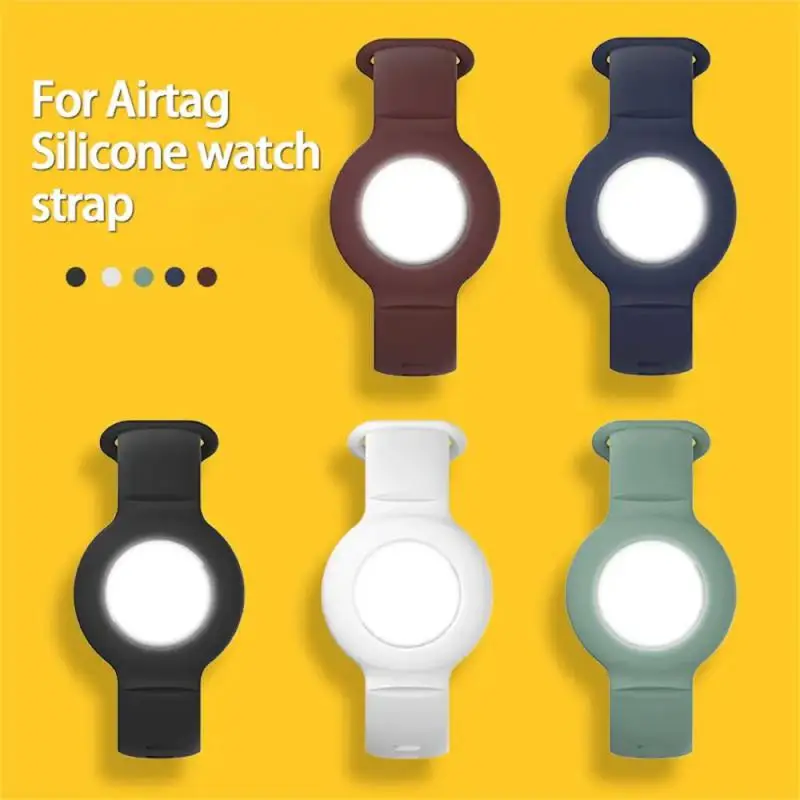 Silicone Strap for AirTag Case For Air Tag Anti-lost Bracelet Protective Cover for Kids Children Tracker Locator Watch Band