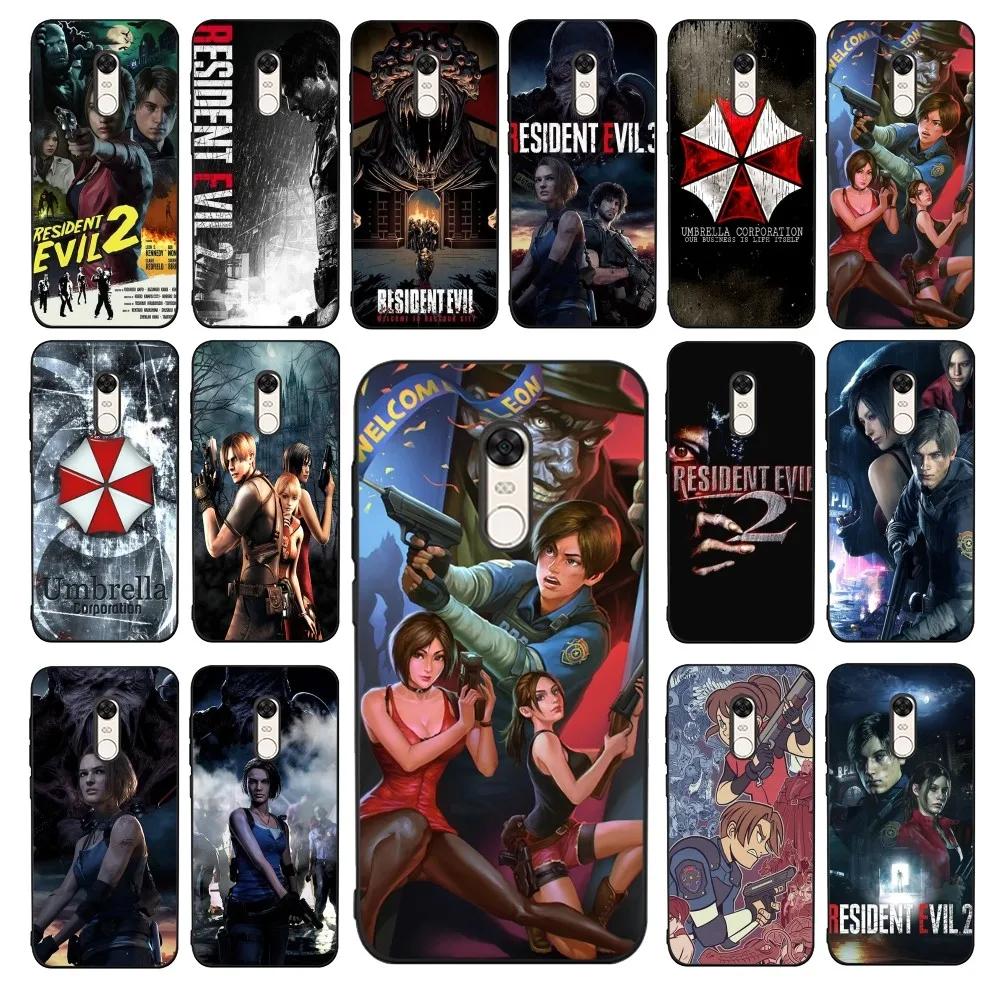 R-Resident Evil Phone Case For Redmi 5 6 7 8 9 10 Plus Pro 6 7 8 9 A GO K20 K30 K40 Pro Plus F3 Fundas