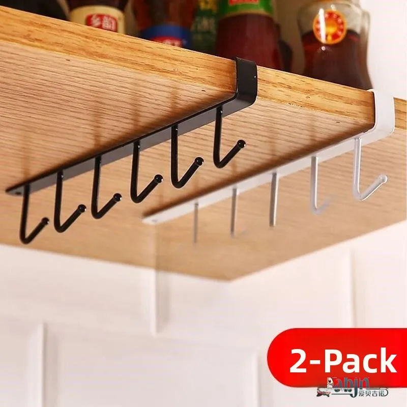 Suporte de Metal Longo para Bolsas e Chapéus de Cozinha – Organizador de Armário Sem Necessidade de Cabides – Ferramenta Essencial para Armazenamento 