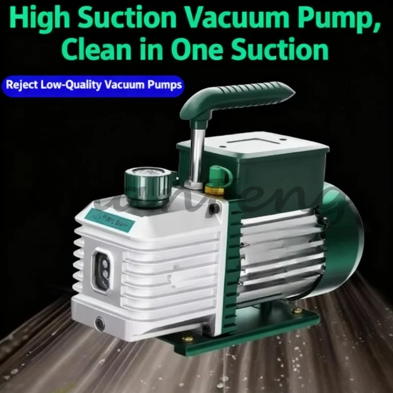 Automotive AC Refrigeration Maintenance Vacuum Pump, Portable Small Negative Pressure Rotary Vane Pump
