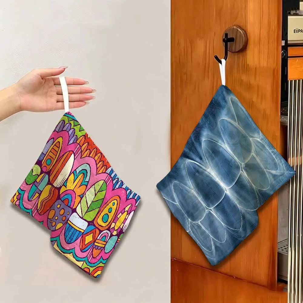 The Dentist Tooth Polyester Cotton Hand Wiping Towel, Hanging Towel, Quick Dry for Kitchen Bathroom Daily Supplies