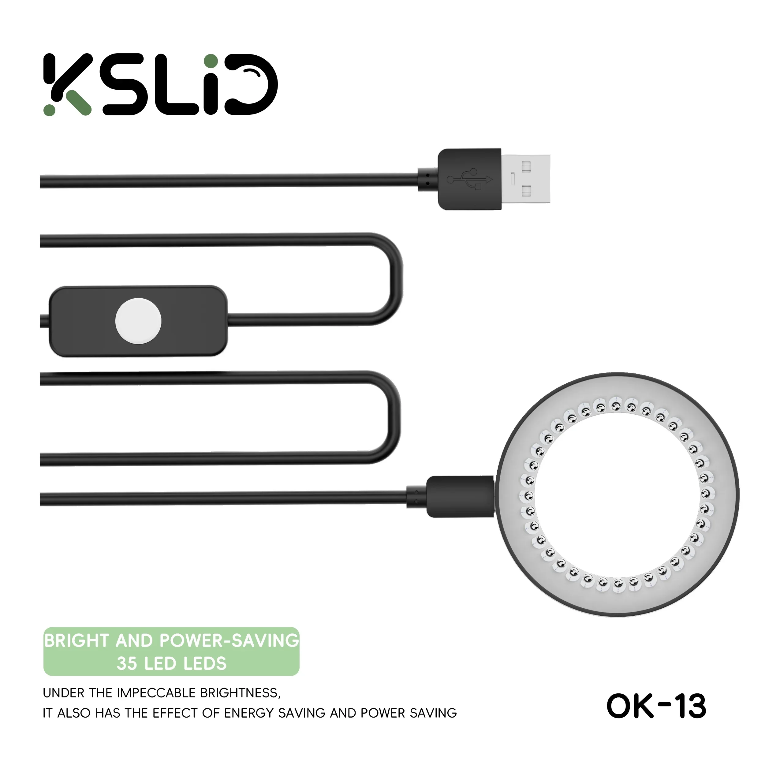 KSLID OK-13 Lampada per microscopio Lampada illuminatrice ad anello a LED Lampada ad anello polarizzato Sorgente luminosa Lampada per microscopio Utensili manuali