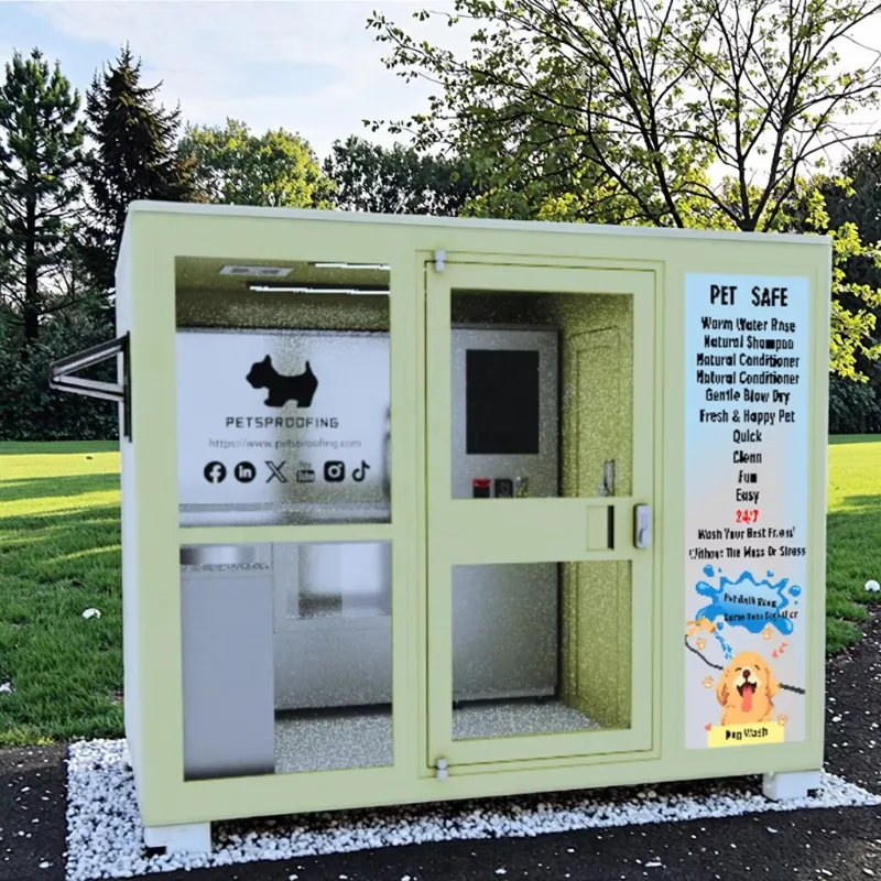 2026 Outdoor Dog Washing Kiosk Self Service Washer Pavilion Selling Washing Machine Touch Screen Multi-functional Pet Supplies