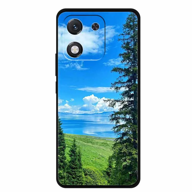 غطاء لهاتف هواوي هونور X70i حافظة هاتف من البولي يوريثان الحراري لهاتف هونور X 70i 70 i Para أسود خلفي ناعم حامي زهرة كرتونية هدية كابا #3