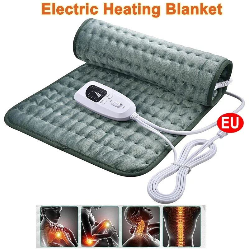 

60x30cm Electric Blanket Timing 6-speed Physiotherapy Heated Pad Shawl Cover Leg Warming Winter Warm Heating Pad Blanket EU