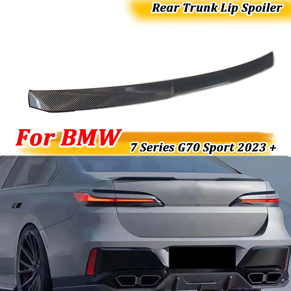 

ABS Carbon Look Rear Roof Spoiler Wing for BMW 7 Series G70 Sport 2023 + Rear Trunk Lip Top Spoiler Car Accessories Body Kits