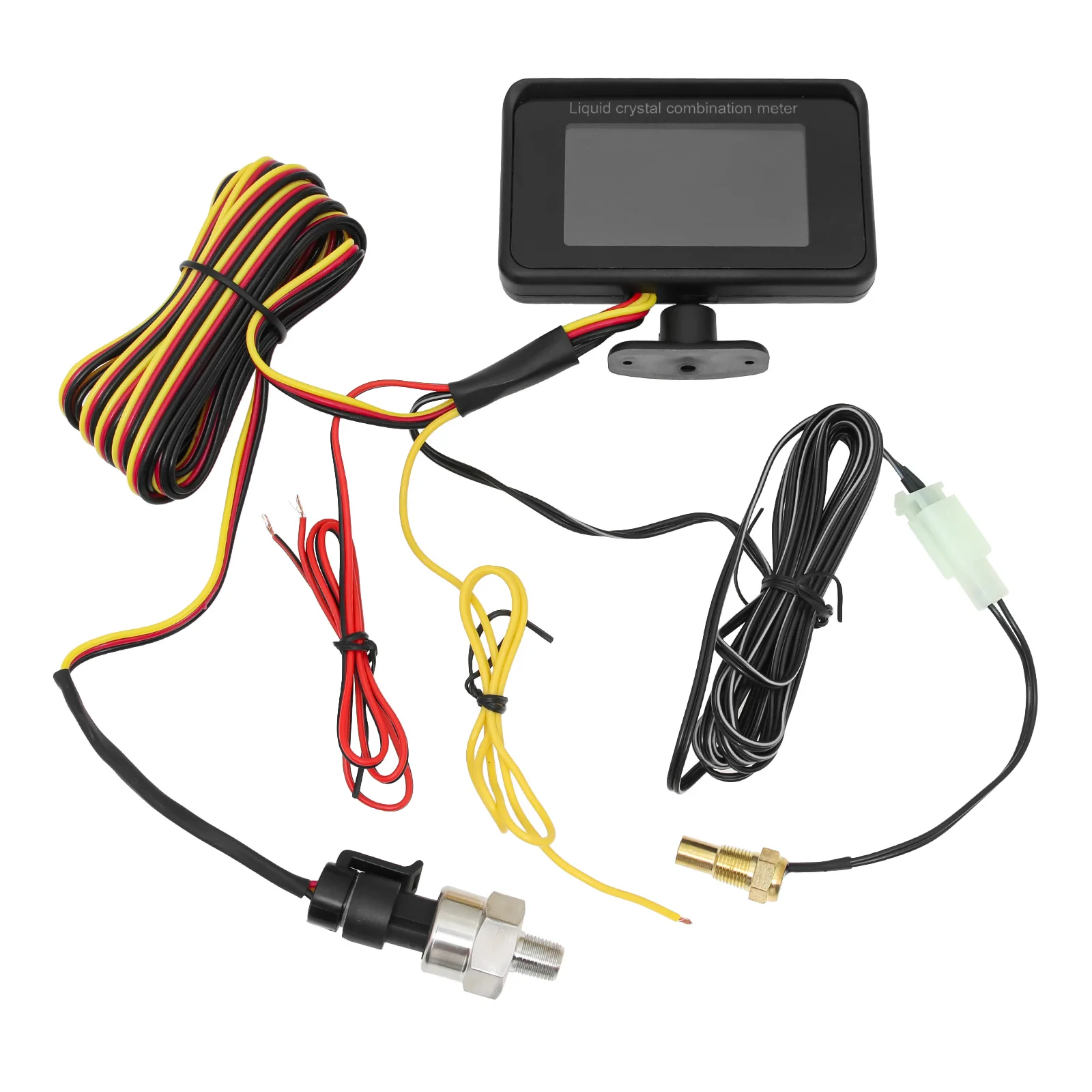 4-in-1 Auto LCD-Anzeige Digitale Öldruck-, Spannungs-, Wassertemperatur- und Kraftstoffanzeige Universelles Instrument 9-36V für Auto, LKW, SUV, Wohnmobil – Detail 1