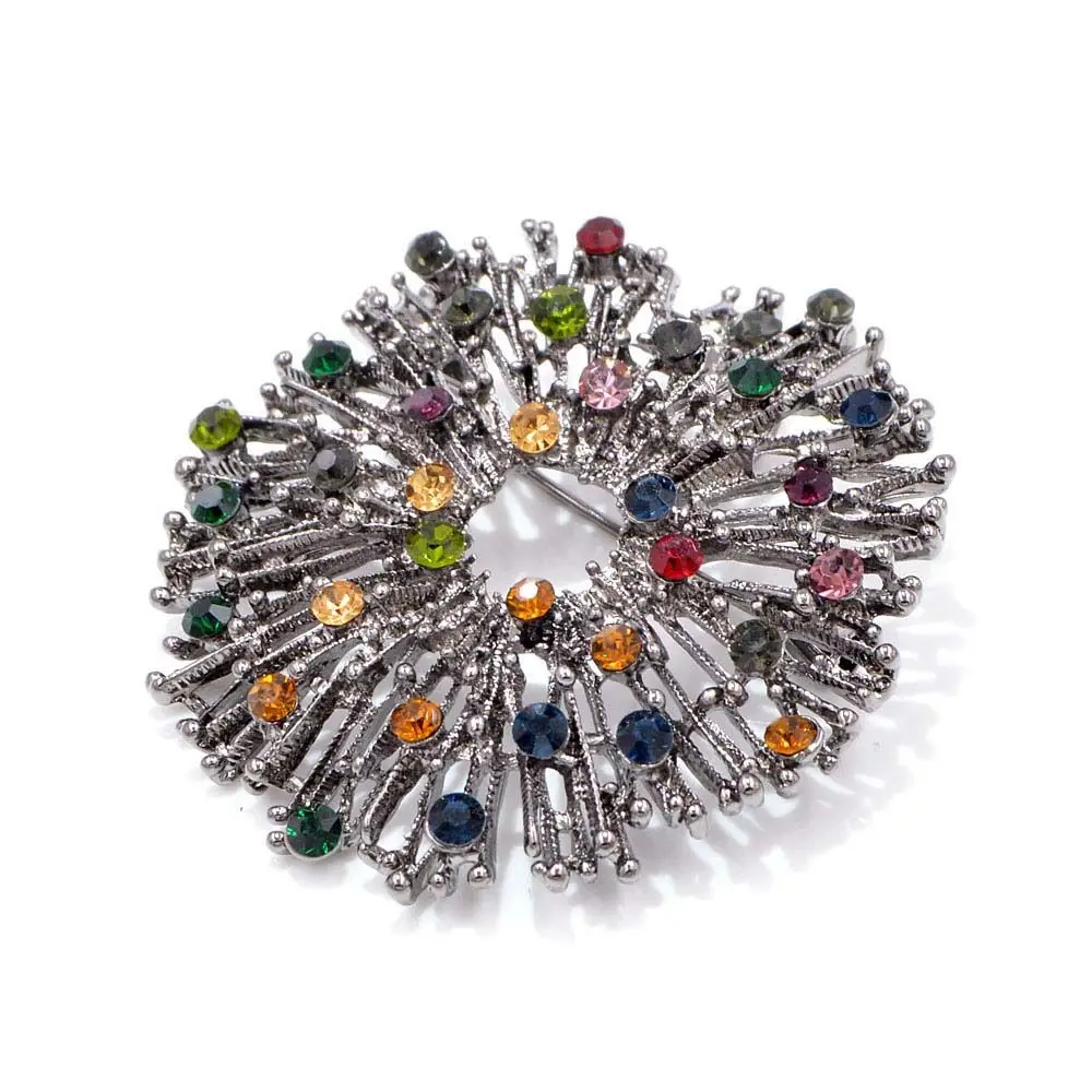 Mode Sprankelende Elegante Boeket Strass Sjaal Gesp Badges Bloem Krans Broches Pin Sieraden Accessoires Corsage