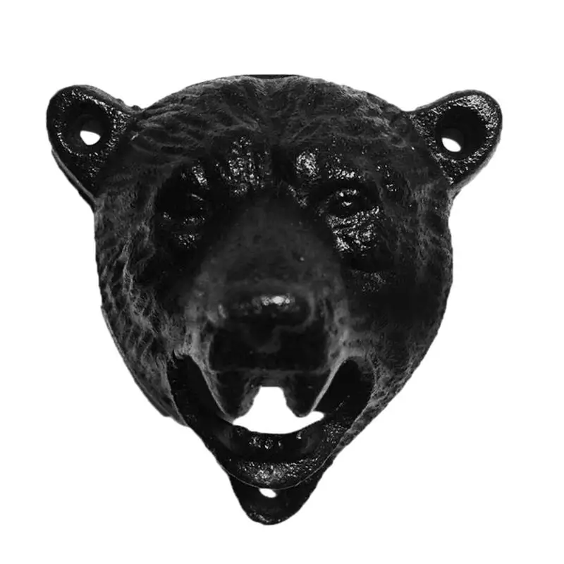 Bear Bite Bottle Opener Quirky and Fun Bear Head Design Perfect for Man Caves, Garages, and Bars A Unique Addition to Your Decor