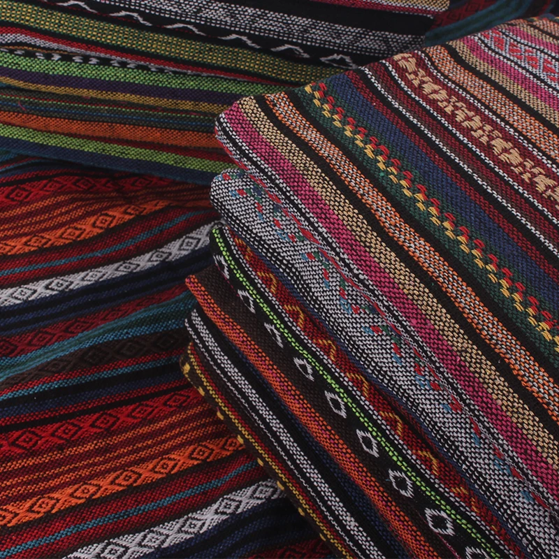 Teramila Ethnischer Stil Baumwolle Leinen Stoff Hotel Bar Tischdecke Kissen Sofabezug Textil Patchwork Vorhang Dekorative Materialien
