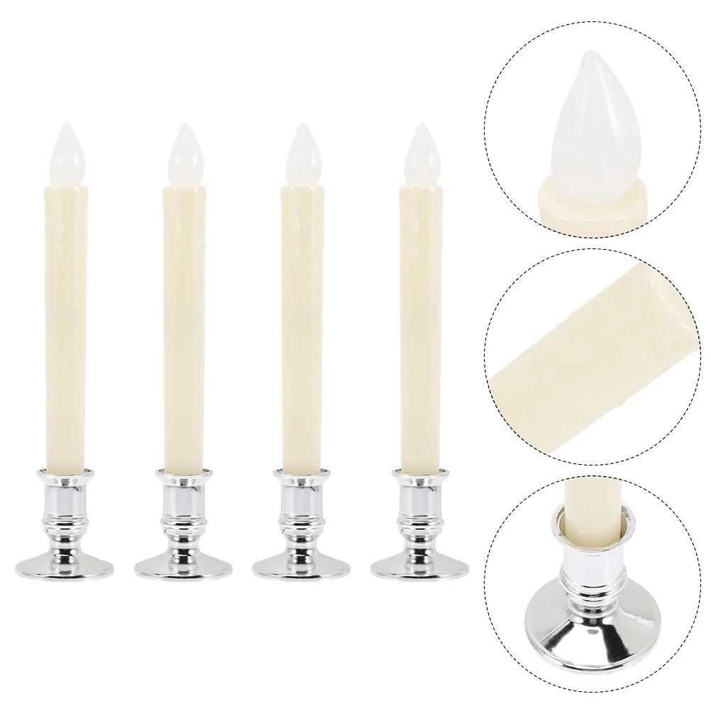 

4Pcs Candles Flameless Flickering LED Lights Realistic for Wedding Christmas Holiday Party Decoration Candles