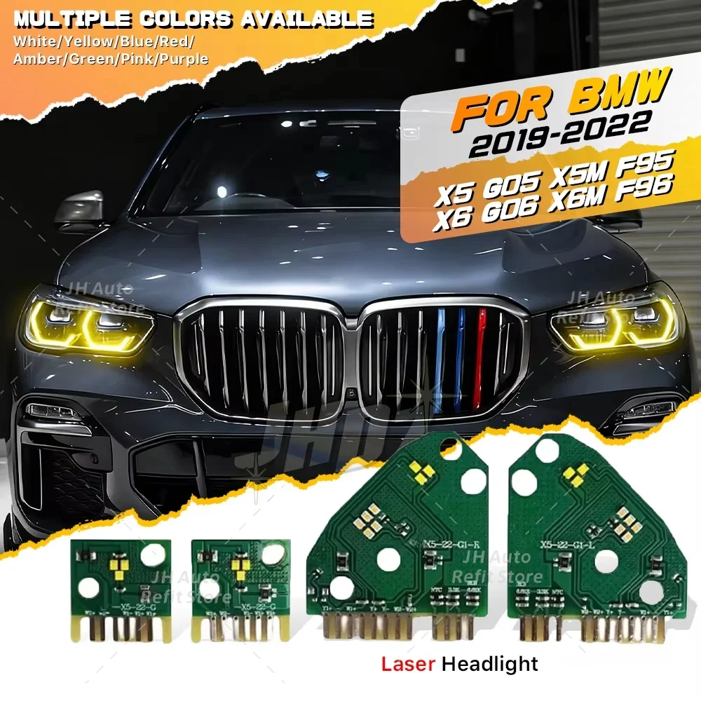 -luci-diurne-a-led-gialle-angel-eyes-per-bmw-x5-g05-x5m-f95-x6-g06-x6m-f96-19-22-fari-laser-con-luci-diurne-blu-e-rosse