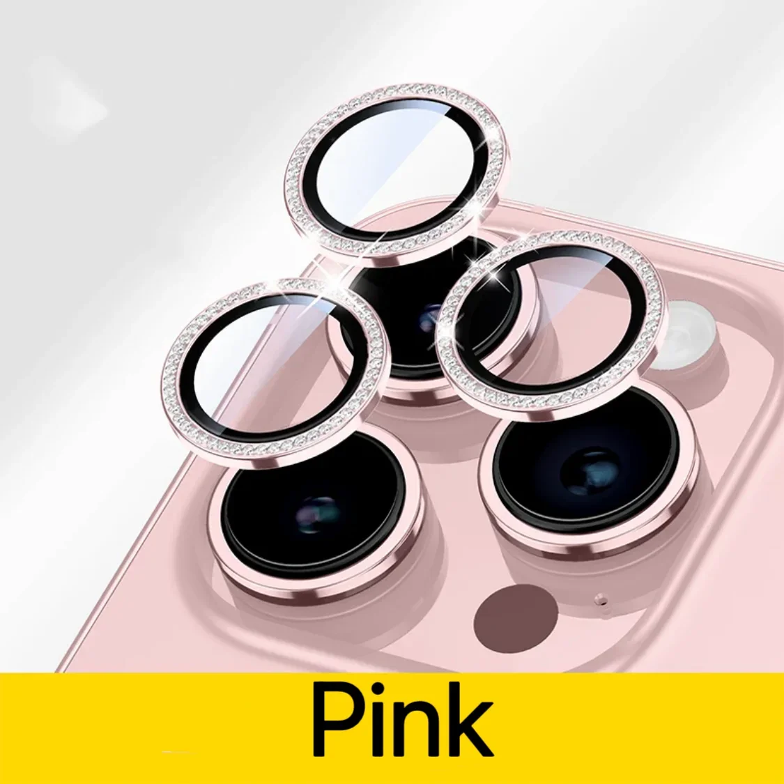 2-3 قطعة الماس بريق حماية الكاميرا آيفون 13 14 15 16 17 برو ماكس عدسة الزجاج المقسى آيفون 15 14Plus حلقة معدنية