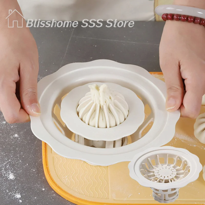 【S】Flower Shaped Baozi Making Mould Convenient Fast Easy Fall Homemade Dumpling Bao Siu Mai Machine DIY Home Home Kitchen &