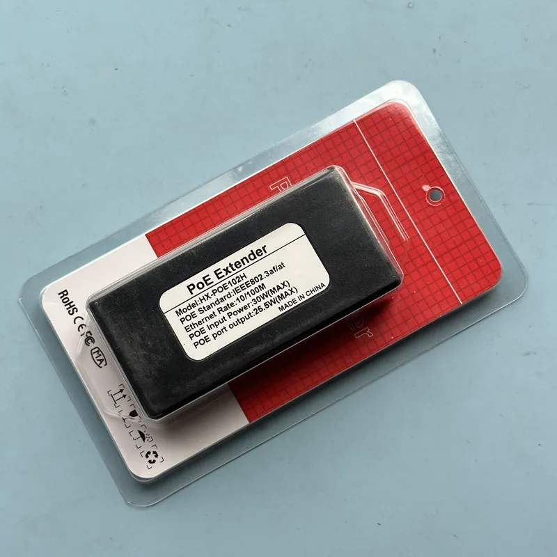 

IP-камера, 2-портовый удлинитель POE, стандарт IEEE 802.3af/at PoE+, 10/100 Мбит/с, повторитель POE, удлинитель 100 метров (328 футов)