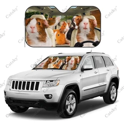 Guinea Pig Car Sunshade,Car Decoration Lovers Gift,Windscreen Sun Shield for Car Window Sunshade Cover Foldable Uv Ray Reflector