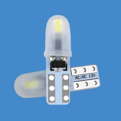 Bombilla Led para coche, luz indicadora, lámpara de maquillaje, T5, 12V, 3020 Chips, 10 piezas