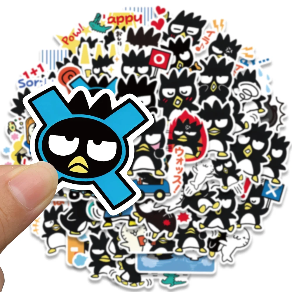 50/100PCS Sanrio Bad Badtz Maru Penguin Anime Stickers Cute Toy Decal Diary Scrapbooking Laptop Car Suitcase Bike Sticker Gift