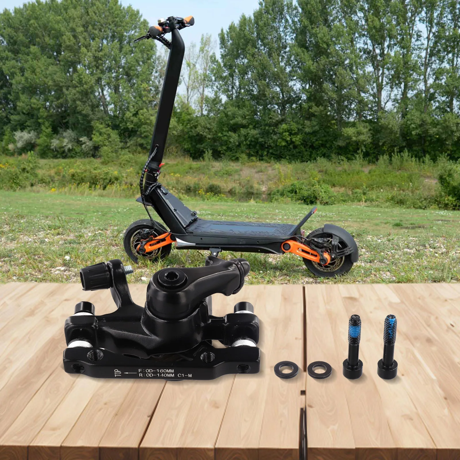 

Electric Scooter Maintenance As Picture Shown Disc Brake Caliper Easy Installation Lightweight Design Perfect Fit