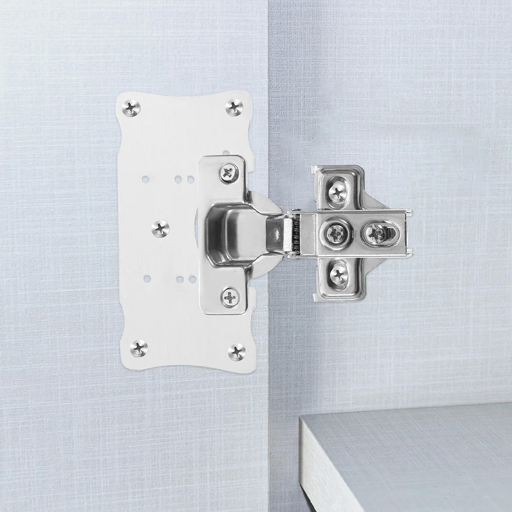 

5pcs Cabinet Hinge Repair Plates Metal Kitchen Cabinet Hinges Durable Door Hinge Plates Quiet Close For Home Office Furniture