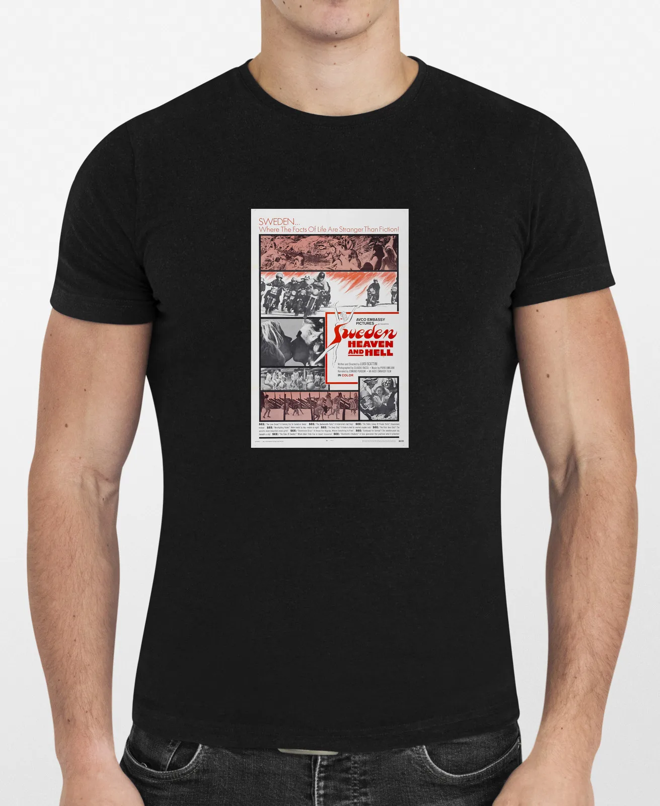 Sweden Heaven And Hell 01 Movie Poster Graphic T Shirt Men or Women NEW