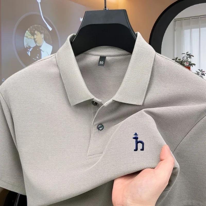 100% reine Baumwolle, hochwertiges Marken-Poloshirt für Herren, kurzärmelig, Sommermode, exquisit gesticktes Golf-Oberteil, lässiges T-Shirt. ﻿ – Detail 29
