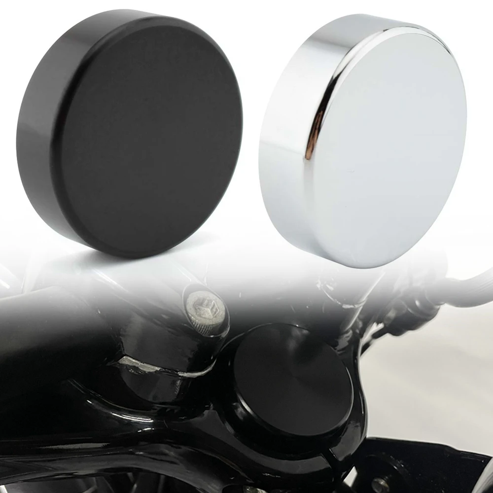 motocicleta-garfo-superior-haste-centro-tampa-cromo-preto-harley-sportster-48-xl1200-1988-2013