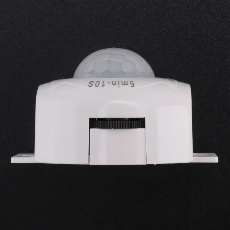 Y43A-5X PIR Detector de sensor de movimento infravermelho DC5-24V Auto On Off Timer Switch LED Light Body PIR Sensor de movimento lâmpada (branco)