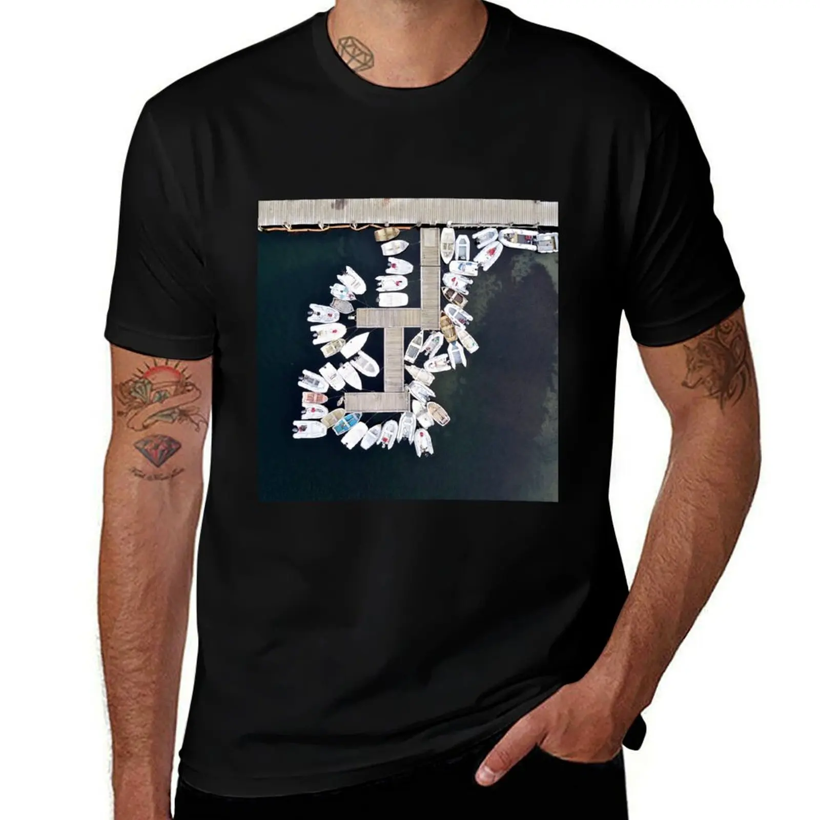Dinghy Dock T-Shirt Large Size Basic Casual T-Shirt