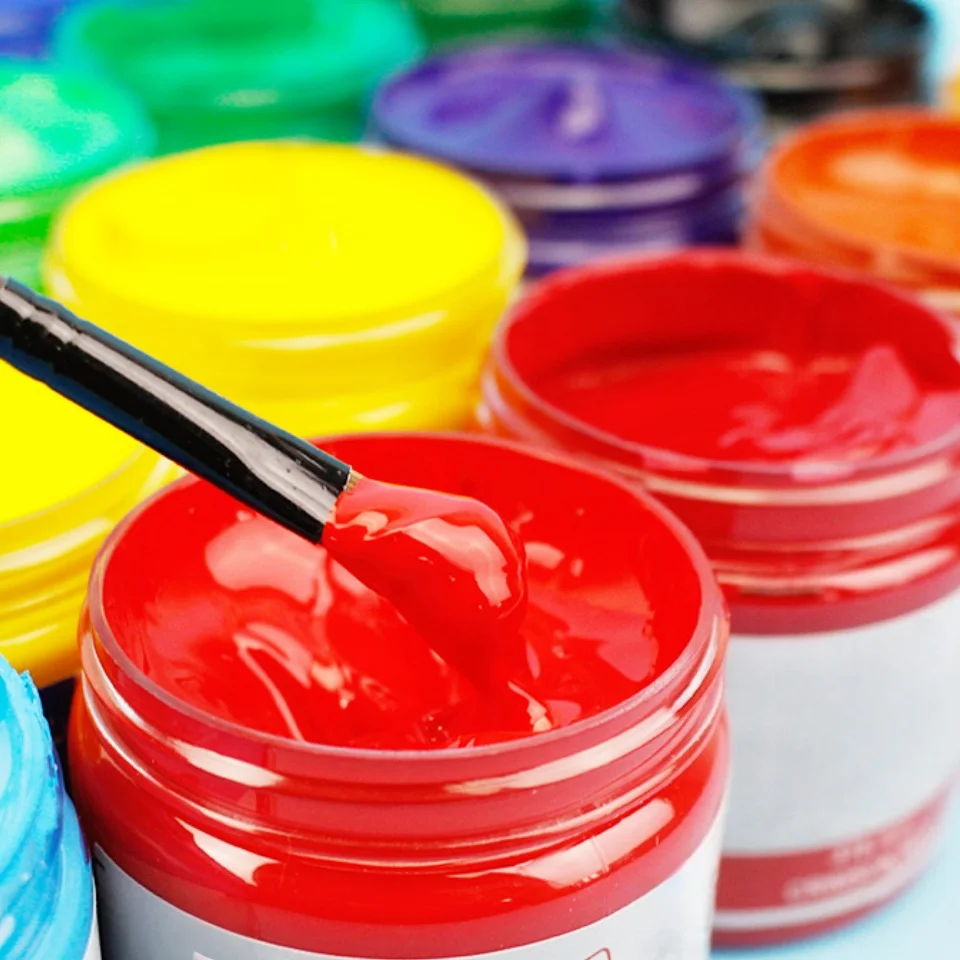 9-Farben-Acrylfarben, erhältlich in großer Kapazität von 50 ml. Das Set enthält Malen, Färben, Kunst, Malerei und Graffiti. – Detail 3