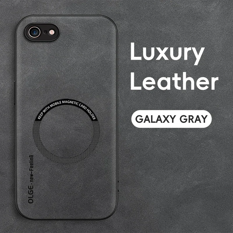 Magnetische Retro-Lederhülle für iPhone 17E Kabellose Lade-Handyhülle für iPhone 16E – Detail 9