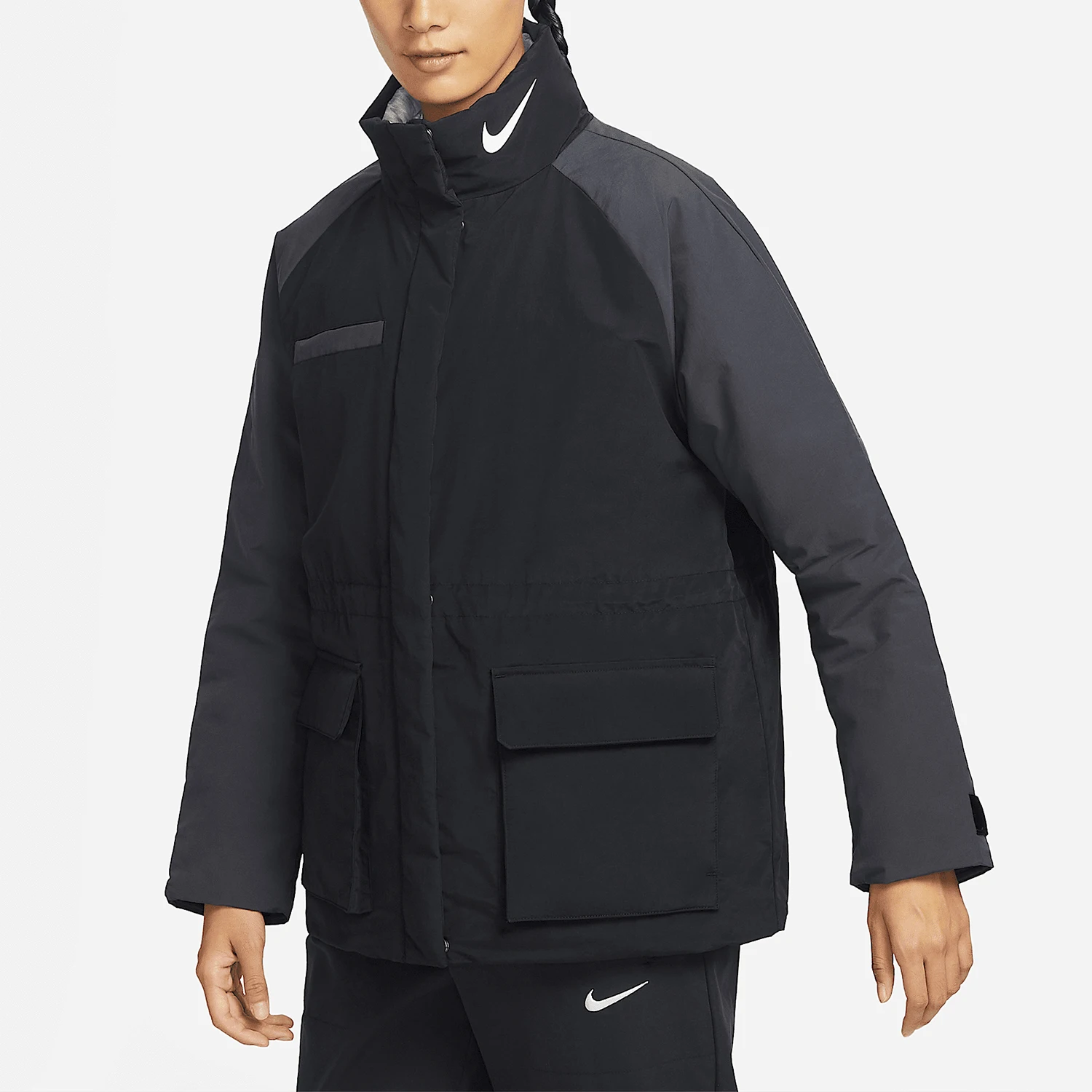 Nike genuine sports women's multi pocket zipper loose jacket jacket DQ6851-010
