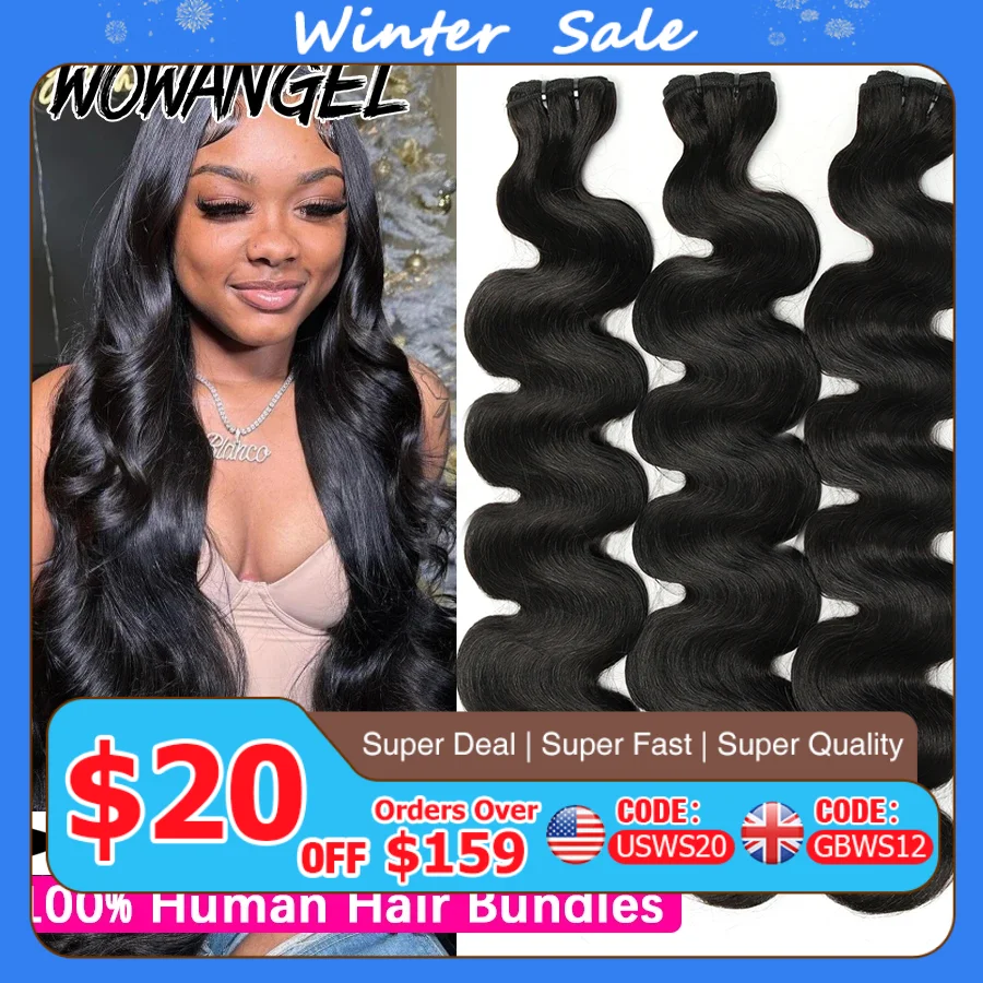 Wow Angel 28, 30-дюймовые пучки человеческих волос с объемной волной, 1/3/4 шт., 10A, бразильские наращивание волос Remy, один пучок натуральных волос