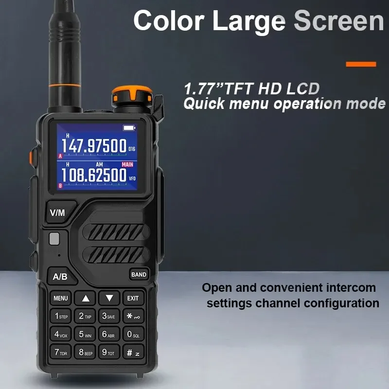 Baofeng Uvk5 Plus Walkie Talkie 10W Full Band Type-C Am Scrambler Noaa Fm Comumicador Station Amateur Ham Tweeweg Radio K5 Plus