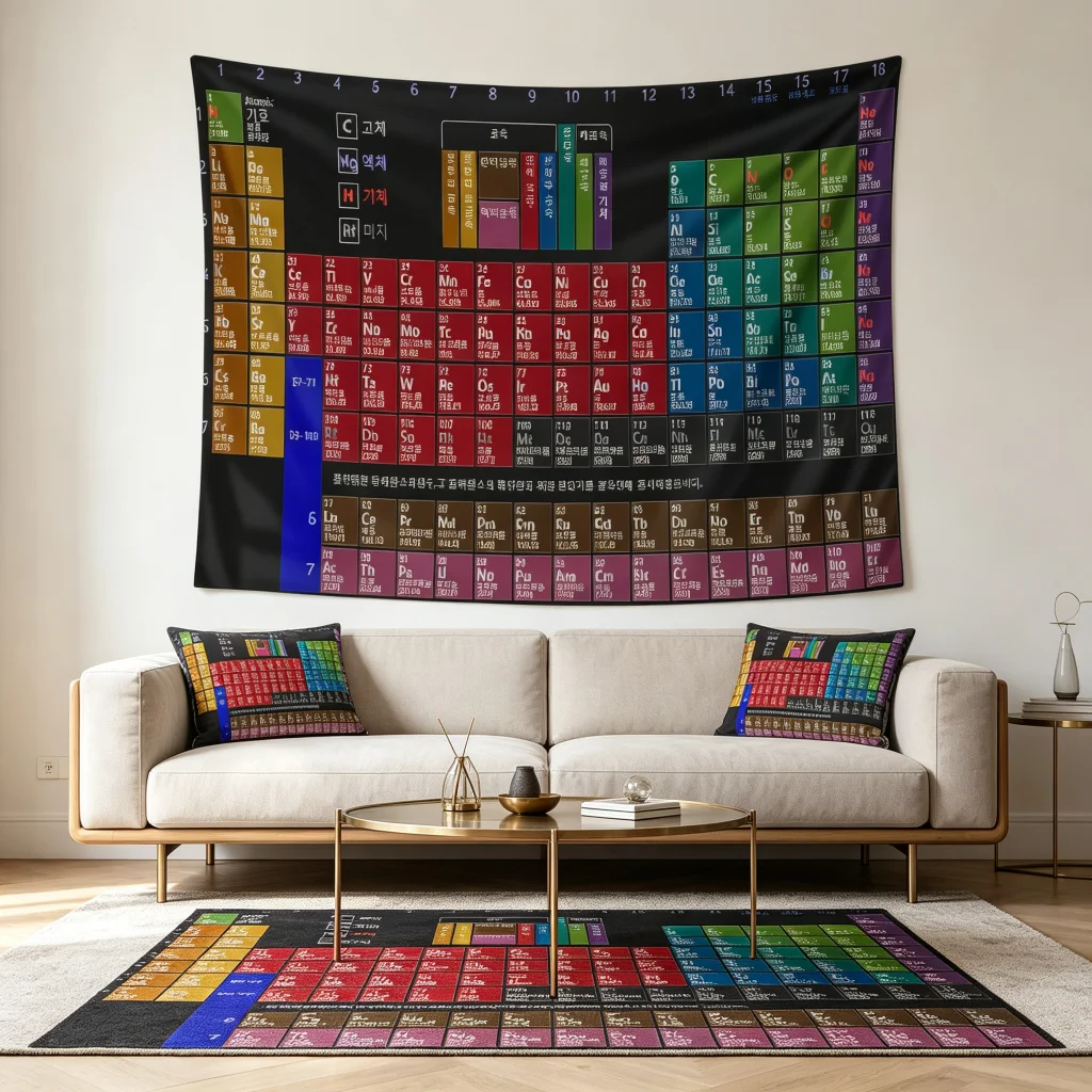 1PC Chemistry Preschool Essential Printing Background Banner, Bedroom Living Room Photo Background, Polyester Fiber