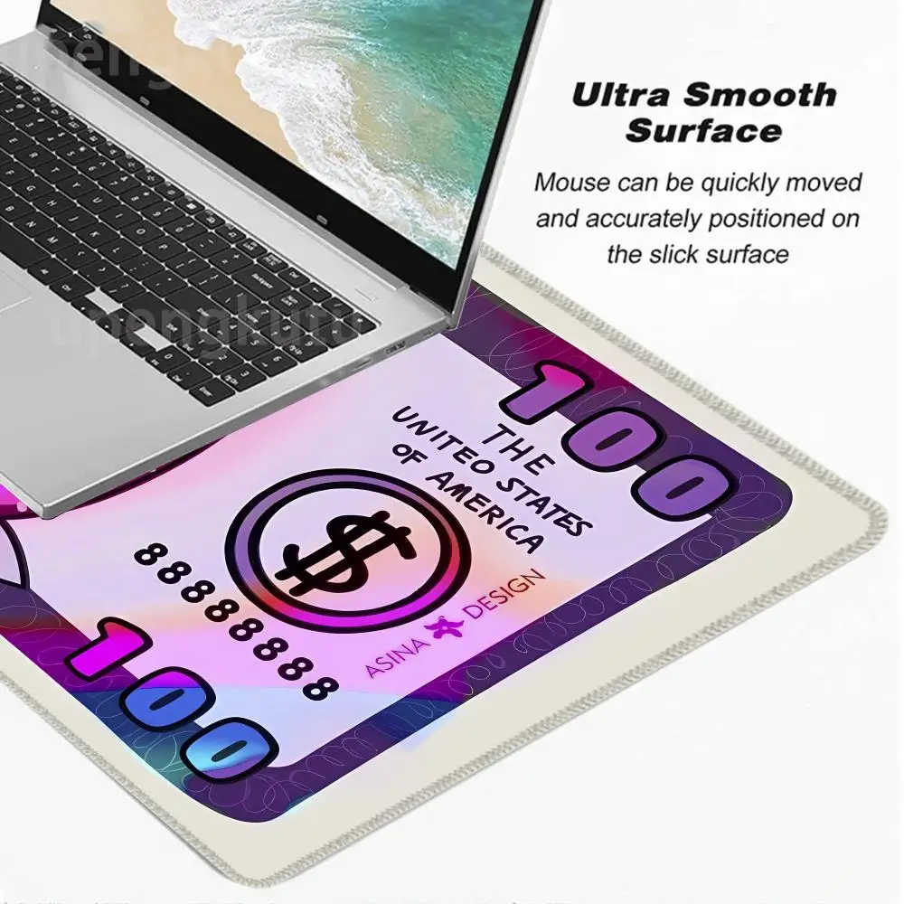 XXL 900x400mm For Laptop Pad Dollar Banknote Mouse Pad Gaming Mousepad Mat Gamer Mouse Mat Keyboard Mat Desk Mat Carpet