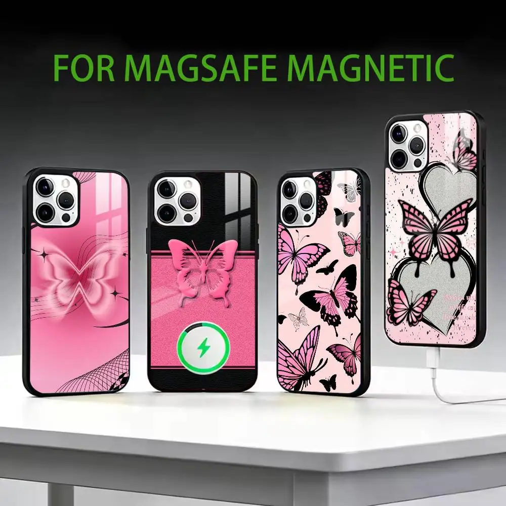 

Sweet Cool Style Phone Case For iPhone17,16,15,14,13,12,11 Plus,Pro Max Magnetic For Magsafe Wireless Charging