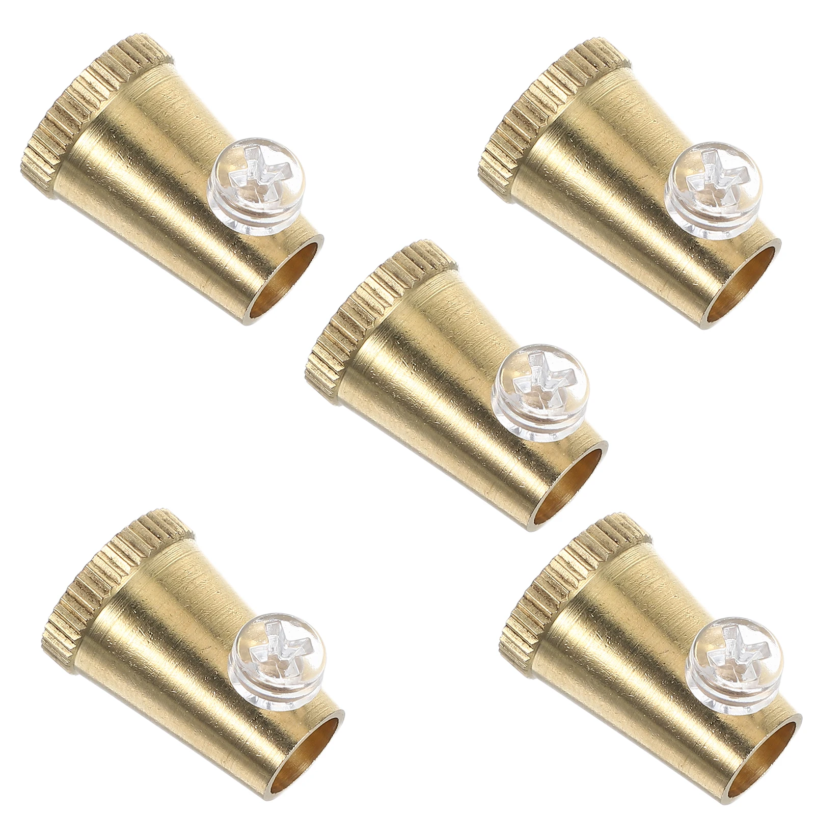

5Sets Replacement Lamp Finial Cap Brass Wire Locking Clip for Wall Ceiling Lights Smooth Surface Prevents Wire Damage Reliable