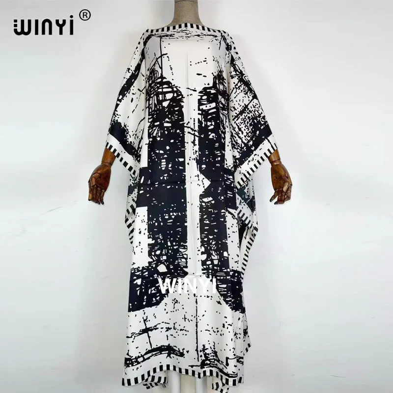 Robe maxi imprimée à manches longues pour femmes, robe de plage, robe de soirée, boho, élégante, sexy, vacances, été, 2021