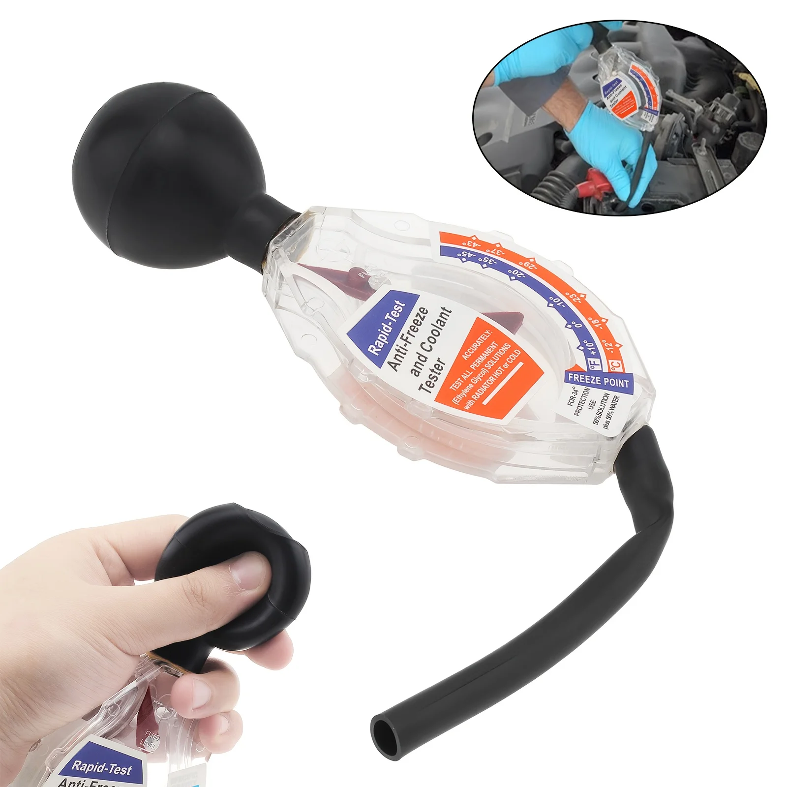 

Coolant Tester Anti Freeze Densitometer °C °F Displays Antifreeze Accurate Dial Density Meter Car Radiator Coolant Tester Tool